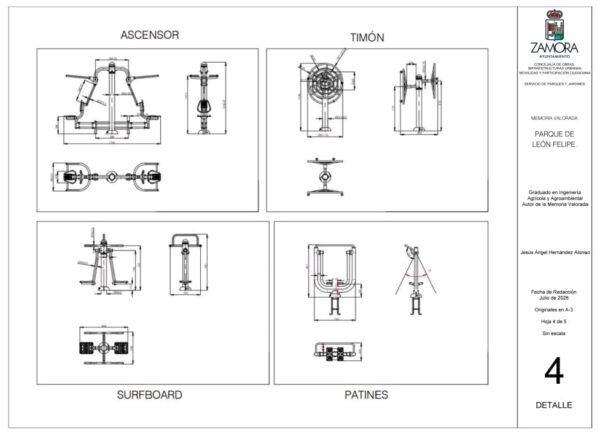 Plano de un nuevo espacio de entrenamiento biosaludable en Zamora