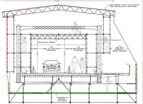 Esquema de remodelación del puente de hierro en Zamora