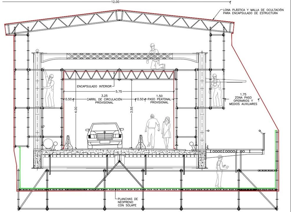 Esquema de remodelación del puente de hierro en Zamora