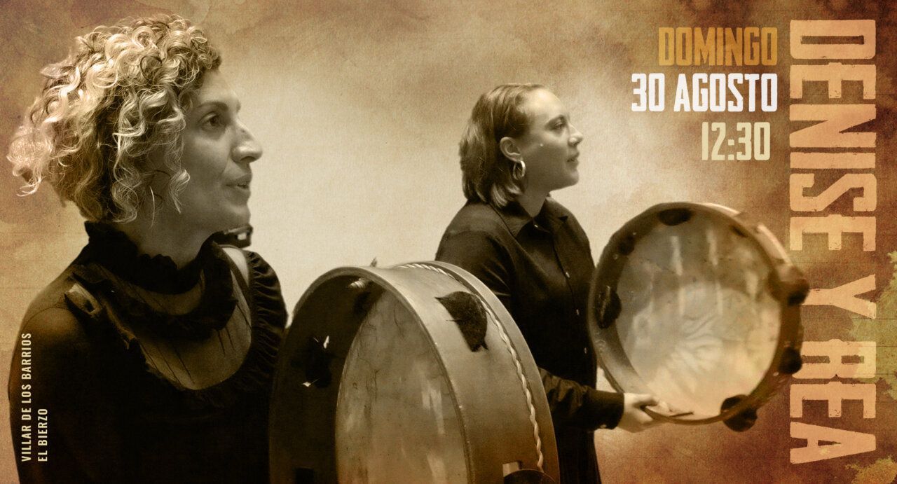 Denise y Rea tocando instrumentos en un evento musical