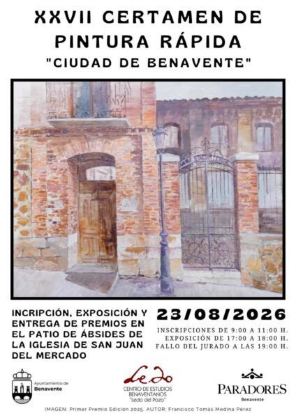 Cartel del XXVII Certamen Internacional de Pintura Rápida en Benavente