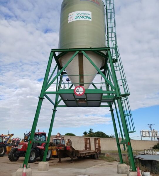 Silo de sal en Zamora para conservación de carreteras