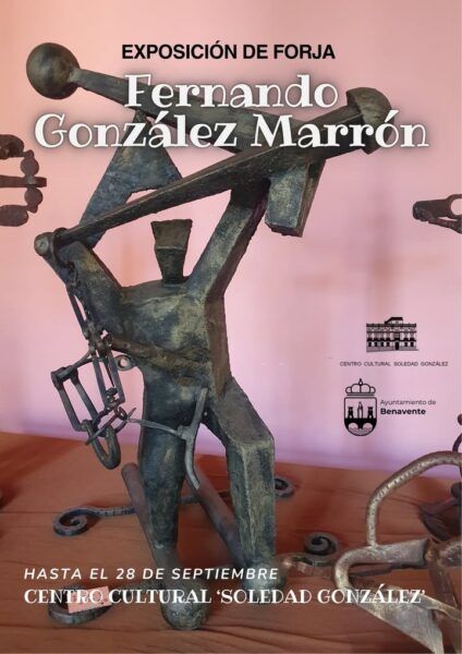 Escultura de forja en la exposición de Fernando González Marrón.