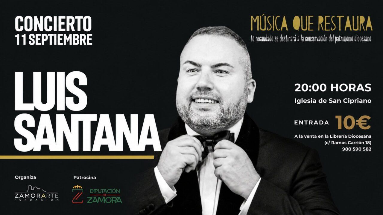 Luis Santana en el concierto Música que restaura en Zamora