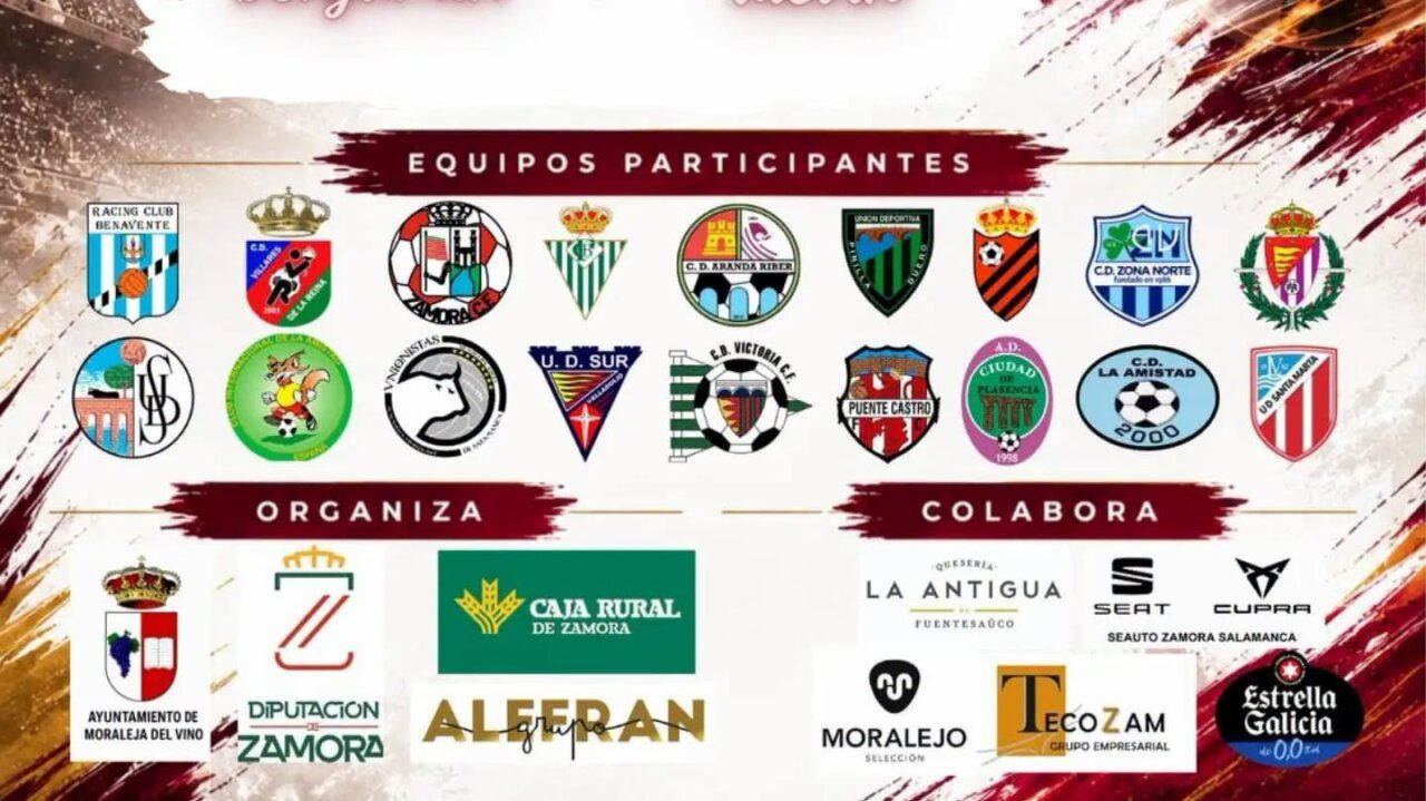 Logos de equipos participantes en el Torneo Internacional de Fútbol 7