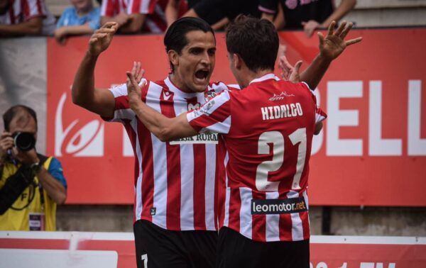 Jugadores del Zamora CF celebrando una victoria por 2-0 ante el CD Coria
