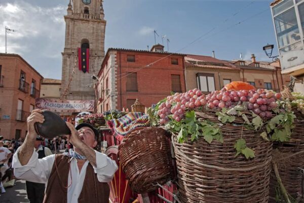 Hombre vestido tradicionalmente en el desfile de carros engalanados en Toro