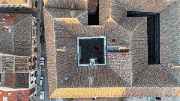 Vista aérea del Palacio de los Condes de Requena en Toro