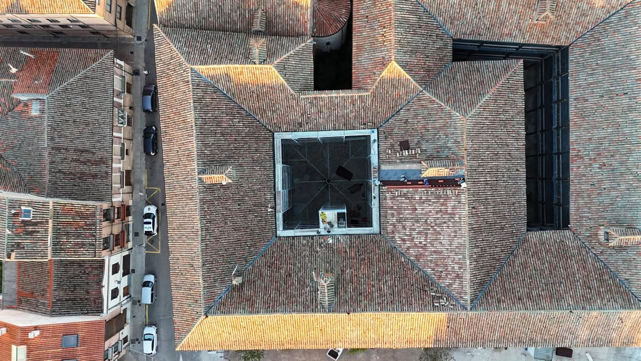 Vista aérea del Palacio de los Condes de Requena en Toro