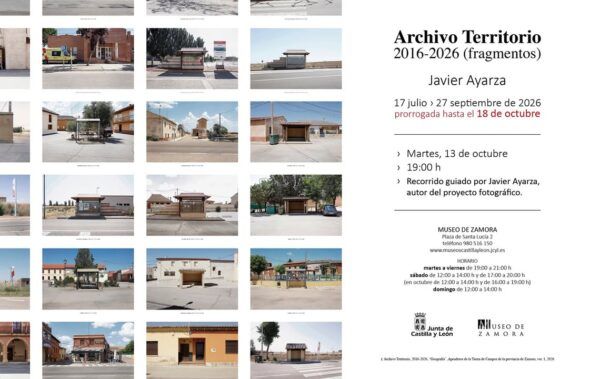 Cartel de la exposición Archivo Territorio en Zamora con imágenes de comarcas